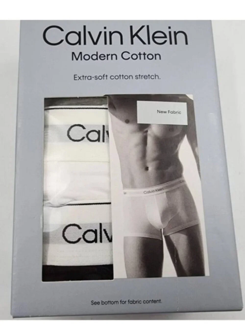 Calvin Klein Mens Size XL Modern Cotton  Stretch Trunks Pack of 3